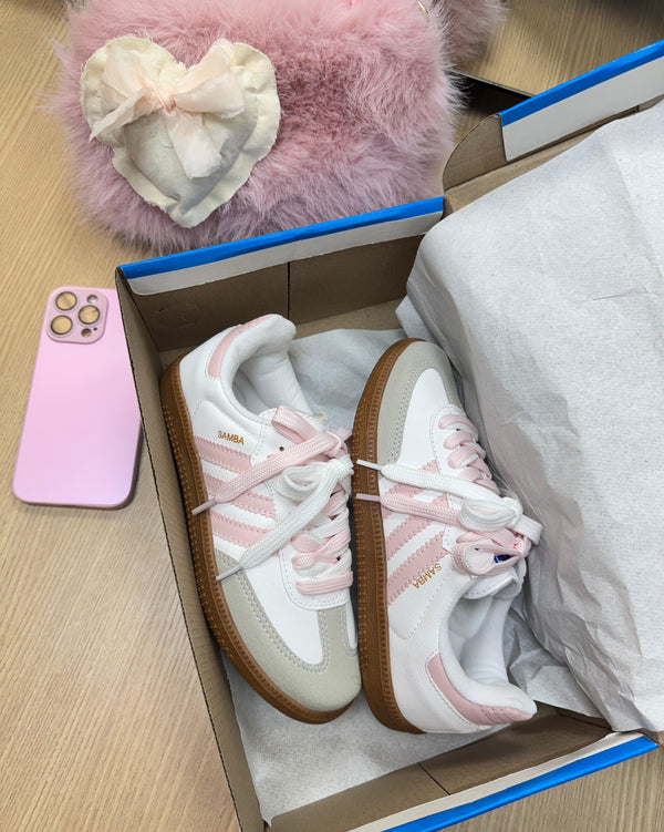 Samba OG Sintético Branco/Rosa