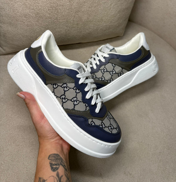 Gucci Branco/Preto/Royal