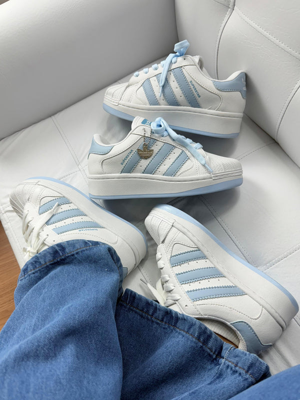 Super Star Plataforma Branco/Azul Bb